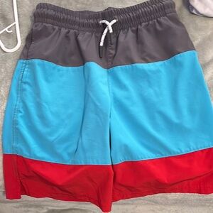 Boys Colorblock Shorts - Gray, Blue, and Red